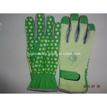 Garden Glove-PVC Dotted Glove-Work Glove-Labor Glove-Leather Glove